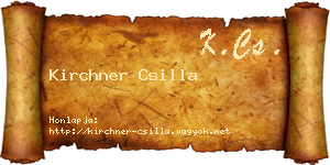 Kirchner Csilla névjegykártya