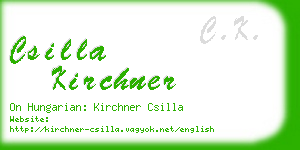 csilla kirchner business card